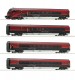 64189 Roco Set of 4 passenger cars Railjet Digital.